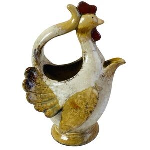 Vintage Handcrafted Chicken/Rooster Pitcher #4347F
